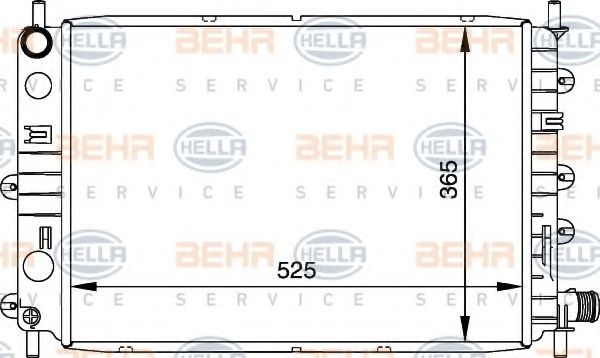 BEHR HELLA SERVICE 8MK 376 716-041 Радиатор, охлаждение двигателя 