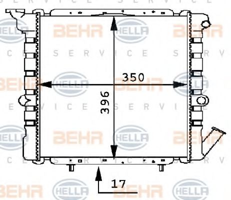 BEHR HELLA SERVICE 8MK 376 716-051 Радиатор, охлаждение двигателя для RENAULT 9 (Рено 9) BEHR HELLA SERVICE 8MK 376 716-051 Радиатор, охлаждение двигателя для RENAULT 9 (Рено 9)