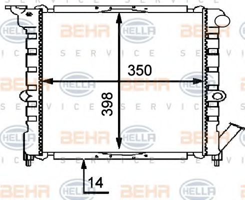 BEHR HELLA SERVICE 8MK 376 716-061 Радиатор, охлаждение двигателя для RENAULT SUPER 5 (Рено Супэр 5) BEHR HELLA SERVICE 8MK 376 716-061 Радиатор, охлаждение двигателя для RENAULT SUPER 5 (Рено Супэр 5)