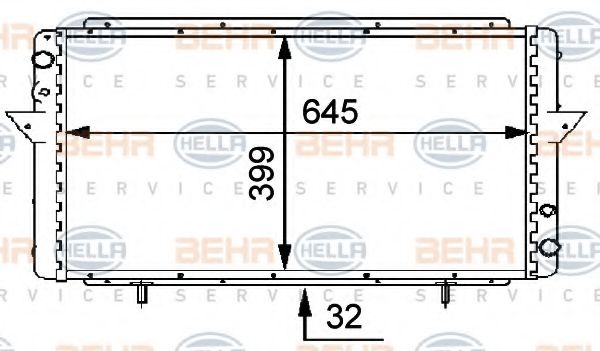 BEHR HELLA SERVICE 8MK 376 716-081 Радиатор, охлаждение двигателя для RENAULT MASTER I (Рено Мастэр и) BEHR HELLA SERVICE 8MK 376 716-081 Радиатор, охлаждение двигателя для RENAULT MASTER I (Рено Мастэр и)