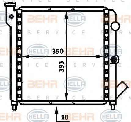 BEHR HELLA SERVICE 8MK 376 716-381 Радиатор, охлаждение двигателя для RENAULT 9 (Рено 9) BEHR HELLA SERVICE 8MK 376 716-381 Радиатор, охлаждение двигателя для RENAULT 9 (Рено 9)
