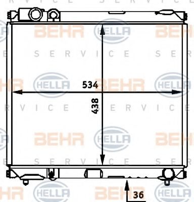 BEHR HELLA SERVICE 8MK 376 716-441 Радиатор, охлаждение двигателя 