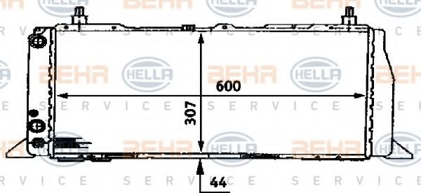 BEHR HELLA SERVICE 8MK 376 716-641 Радиатор, охлаждение двигателя 
