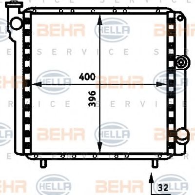 BEHR HELLA SERVICE 8MK 376 716-661 Радиатор, охлаждение двигателя 