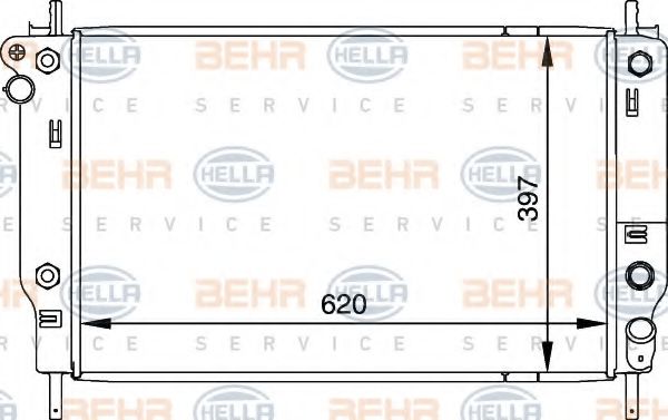 BEHR HELLA SERVICE 8MK 376 716-681 Радиатор, охлаждение двигателя 