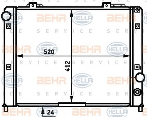 BEHR HELLA SERVICE 8MK 376 716-691 Радиатор, охлаждение двигателя 