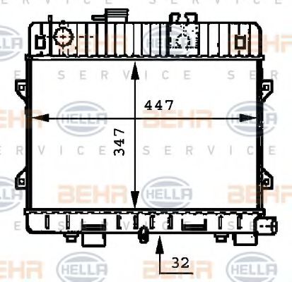 BEHR HELLA SERVICE 8MK 376 717-191 Радиатор, охлаждение двигателя для BMW 3 (Бмв 3) BEHR HELLA SERVICE 8MK 376 717-191 Радиатор, охлаждение двигателя для BMW 3 (Бмв 3)