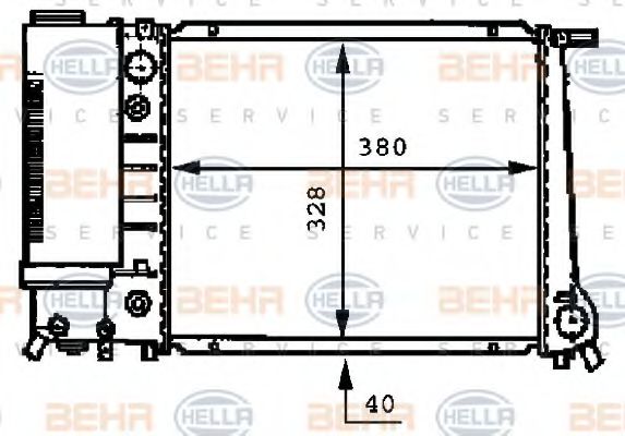 BEHR HELLA SERVICE 8MK 376 717-201 Радиатор, охлаждение двигателя для BMW 3 (Бмв 3) BEHR HELLA SERVICE 8MK 376 717-201 Радиатор, охлаждение двигателя для BMW 3 (Бмв 3)