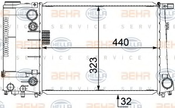 BEHR HELLA SERVICE 8MK 376 717-471 Радиатор, охлаждение двигателя для BMW 3 (Бмв 3) BEHR HELLA SERVICE 8MK 376 717-471 Радиатор, охлаждение двигателя для BMW 3 (Бмв 3)