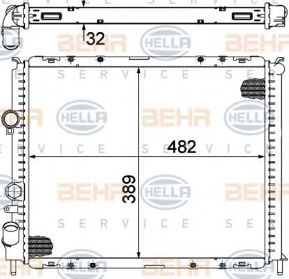 BEHR HELLA SERVICE 8MK 376 717-781 Радиатор, охлаждение двигателя 