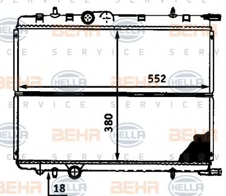 BEHR HELLA SERVICE 8MK 376 718-141 Радиатор, охлаждение двигателя для PEUGEOT 307 CC (Пежо 307 сс) BEHR HELLA SERVICE 8MK 376 718-141 Радиатор, охлаждение двигателя для PEUGEOT 307 CC (Пежо 307 сс)