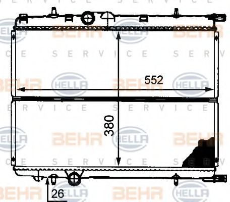 BEHR HELLA SERVICE 8MK 376 718-151 Радиатор, охлаждение двигателя для CITROËN XSARA PICASSO (CитроËн Ксара пикассо) BEHR HELLA SERVICE 8MK 376 718-151 Радиатор, охлаждение двигателя для CITROËN XSARA PICASSO (CитроËн Ксара пикассо)