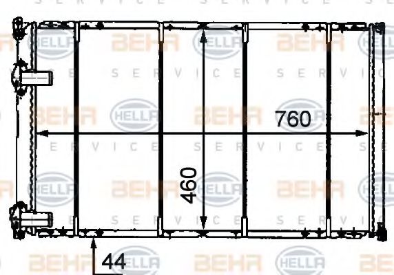 BEHR HELLA SERVICE 8MK 376 718-231 Радиатор, охлаждение двигателя для OPEL MOVANO (Опель Моvано) BEHR HELLA SERVICE 8MK 376 718-231 Радиатор, охлаждение двигателя для OPEL MOVANO (Опель Моvано)
