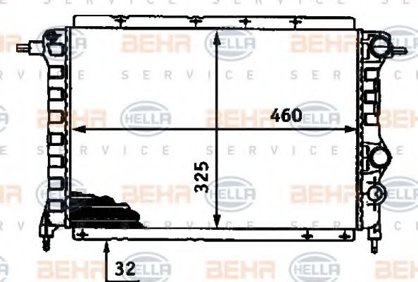 BEHR HELLA SERVICE 8MK 376 718-261 Радиатор, охлаждение двигателя для RENAULT ESPACE (Рено Эспаcэ) BEHR HELLA SERVICE 8MK 376 718-261 Радиатор, охлаждение двигателя для RENAULT ESPACE (Рено Эспаcэ)