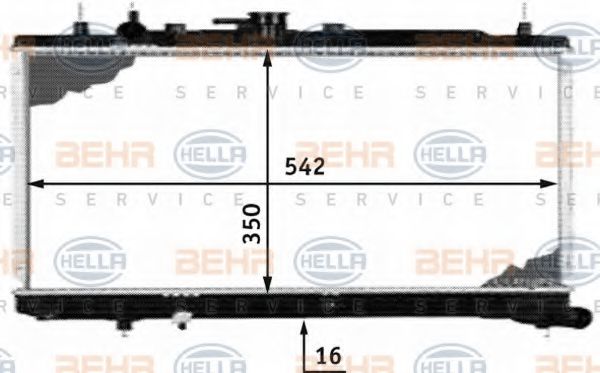BEHR HELLA SERVICE 8MK 376 718-361 Радиатор, охлаждение двигателя 