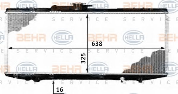 BEHR HELLA SERVICE 8MK 376 718-381 Радиатор, охлаждение двигателя 