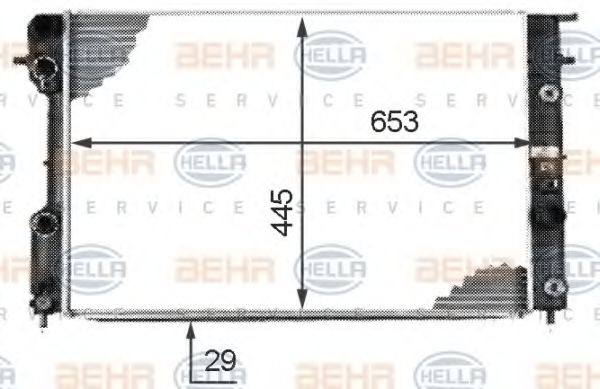 BEHR HELLA SERVICE 8MK 376 718-661 Радиатор, охлаждение двигателя 