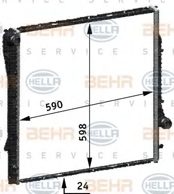 BEHR HELLA SERVICE 8MK 376 718-761 Радиатор, охлаждение двигателя 