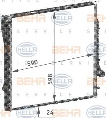 BEHR HELLA SERVICE 8MK 376 718-771 Радиатор, охлаждение двигателя 