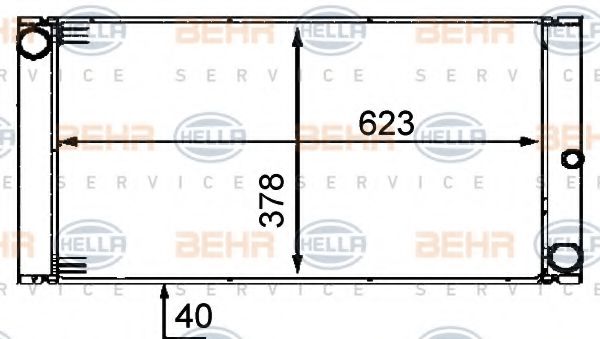 BEHR HELLA SERVICE 8MK 376 719-011 Радиатор, охлаждение двигателя 