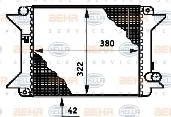BEHR HELLA SERVICE 8MK 376 719-361 Радиатор, охлаждение двигателя 