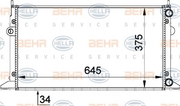 BEHR HELLA SERVICE 8MK 376 719-711 Радиатор, охлаждение двигателя для VOLKSWAGEN SHARAN (Фольксваген Шаран) BEHR HELLA SERVICE 8MK 376 719-711 Радиатор, охлаждение двигателя для VOLKSWAGEN SHARAN (Фольксваген Шаран)