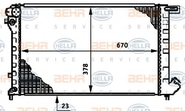 BEHR HELLA SERVICE 8MK 376 720-081 Радиатор, охлаждение двигателя 