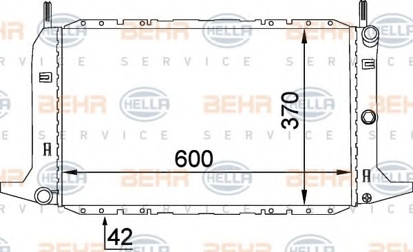 BEHR HELLA SERVICE 8MK 376 720-161 Радиатор, охлаждение двигателя 
