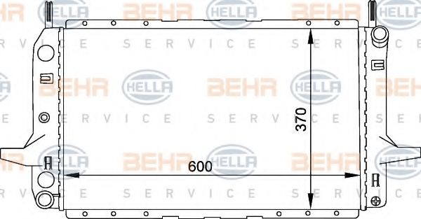 BEHR HELLA SERVICE 8MK 376 720-171 Радиатор, охлаждение двигателя 