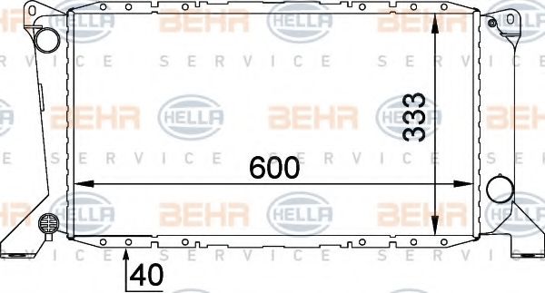 BEHR HELLA SERVICE 8MK 376 720-211 Радиатор, охлаждение двигателя 