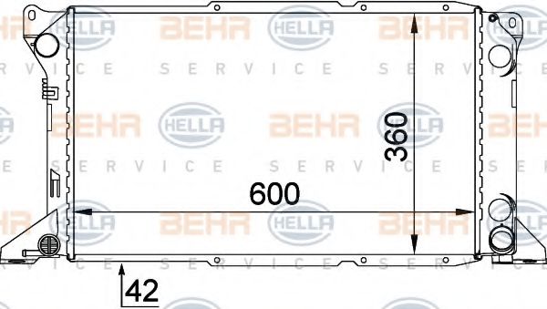 BEHR HELLA SERVICE 8MK 376 720-221 Радиатор, охлаждение двигателя 