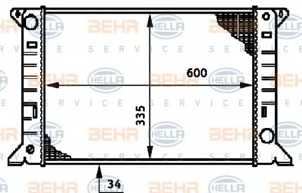 BEHR HELLA SERVICE 8MK 376 720-251 Радиатор, охлаждение двигателя для FORD TRANSIT (Форд Трансит) BEHR HELLA SERVICE 8MK 376 720-251 Радиатор, охлаждение двигателя для FORD TRANSIT (Форд Трансит)