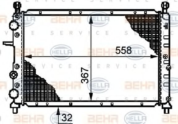 BEHR HELLA SERVICE 8MK 376 720-321 Радиатор, охлаждение двигателя для FIAT TEMPRA (Фиат Тэмпра) BEHR HELLA SERVICE 8MK 376 720-321 Радиатор, охлаждение двигателя для FIAT TEMPRA (Фиат Тэмпра)