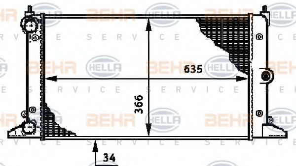 BEHR HELLA SERVICE 8MK 376 720-511 Радиатор, охлаждение двигателя для VOLKSWAGEN SHARAN (Фольксваген Шаран) BEHR HELLA SERVICE 8MK 376 720-511 Радиатор, охлаждение двигателя для VOLKSWAGEN SHARAN (Фольксваген Шаран)