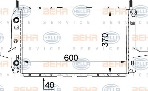 BEHR HELLA SERVICE 8MK 376 720-621 Радиатор, охлаждение двигателя 