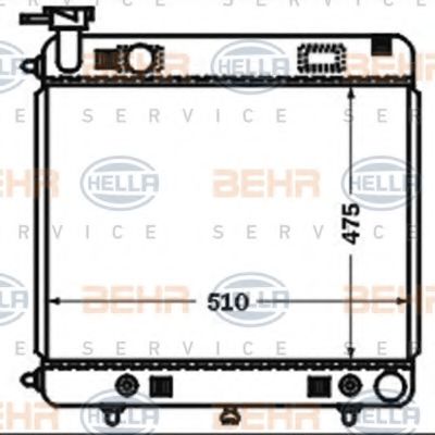 BEHR HELLA SERVICE 8MK 376 721-371 Радиатор, охлаждение двигателя 