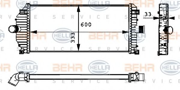 BEHR HELLA SERVICE 8ML 376 723-101 Интеркулер 