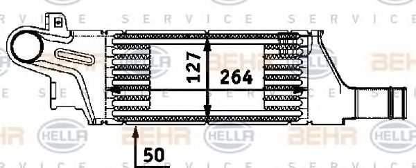 BEHR HELLA SERVICE 8ML 376 723-201 Интеркулер 