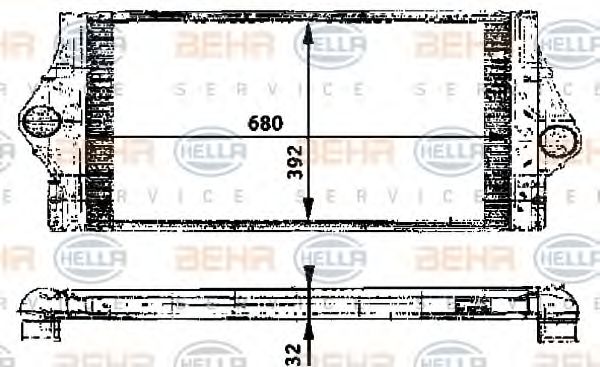 BEHR HELLA SERVICE 8ML 376 723-211 Интеркулер 