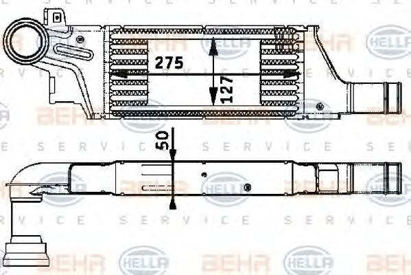 BEHR HELLA SERVICE 8ML 376 723-281 Интеркулер для OPEL TIGRA (Опель Тигра) BEHR HELLA SERVICE 8ML 376 723-281 Интеркулер для OPEL TIGRA (Опель Тигра)