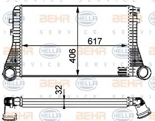 BEHR HELLA SERVICE 8ML 376 723-541 Интеркулер для SEAT ALTEA (Сеат Алтэа) BEHR HELLA SERVICE 8ML 376 723-541 Интеркулер для SEAT ALTEA (Сеат Алтэа)