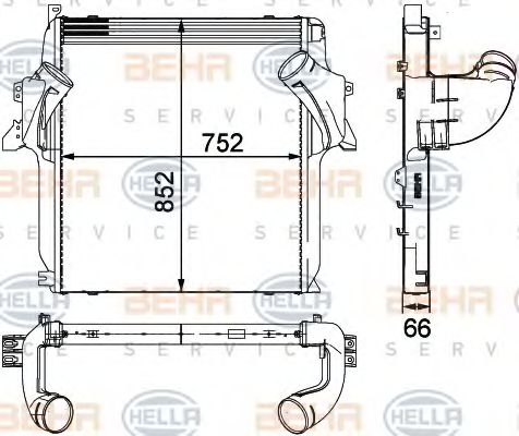 BEHR HELLA SERVICE 8ML 376 724-061 Интеркулер 
