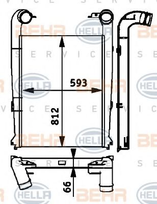 BEHR HELLA SERVICE 8ML 376 724-241 Интеркулер 