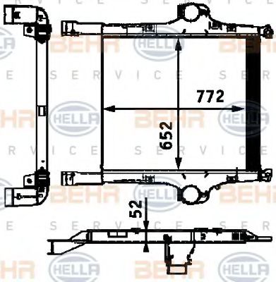 BEHR HELLA SERVICE 8ML 376 724-271 Интеркулер 