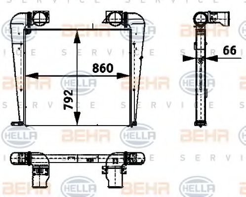 BEHR HELLA SERVICE 8ML 376 724-411 Интеркулер 