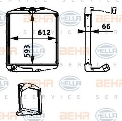 BEHR HELLA SERVICE 8ML 376 724-421 Интеркулер 