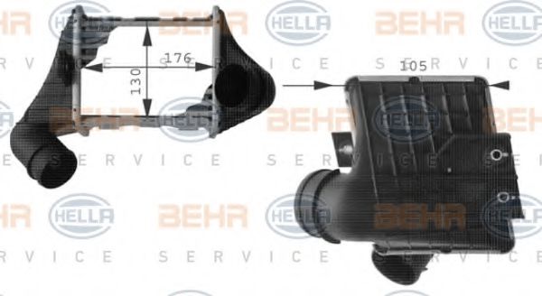 BEHR HELLA SERVICE 8ML 376 724-451 Интеркулер для SEAT TOLEDO (Сеат Толэдо) BEHR HELLA SERVICE 8ML 376 724-451 Интеркулер для SEAT TOLEDO (Сеат Толэдо)
