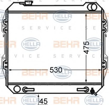 BEHR HELLA SERVICE 8MK 376 724-551 Радиатор, охлаждение двигателя 