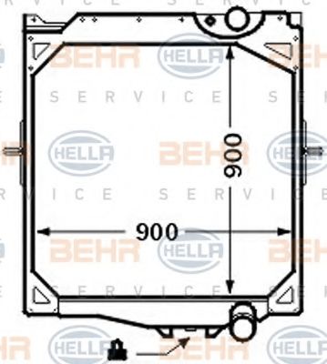 BEHR HELLA SERVICE 8MK 376 726-591 Радиатор, охлаждение двигателя 