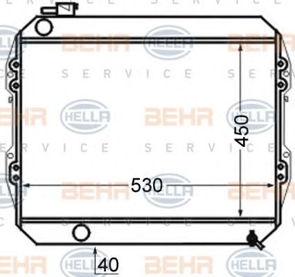 BEHR HELLA SERVICE 8MK 376 726-651 Радиатор, охлаждение двигателя 